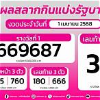 ตรวจหวยงวดที่ 1 เมษายน